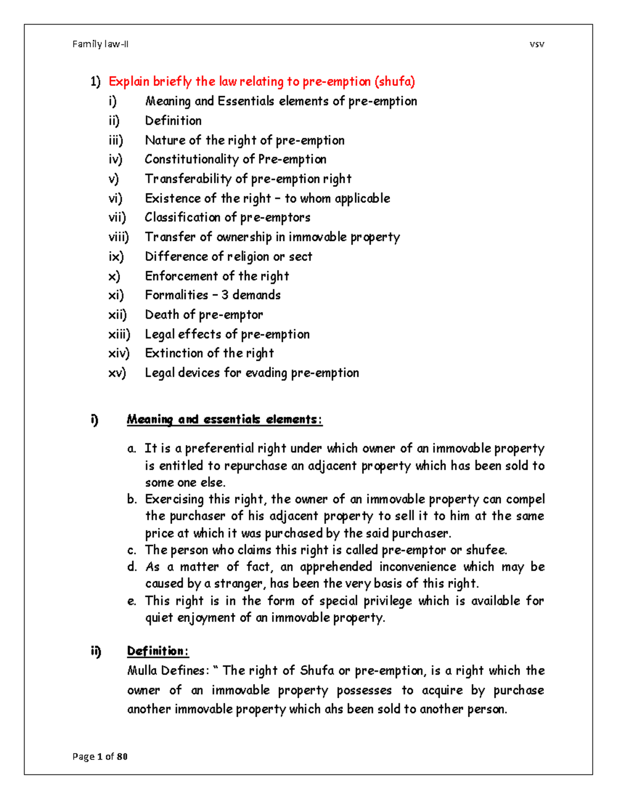 notes-ml-explain-briefly-the-law-relating-to-pre-emption-shufa-i