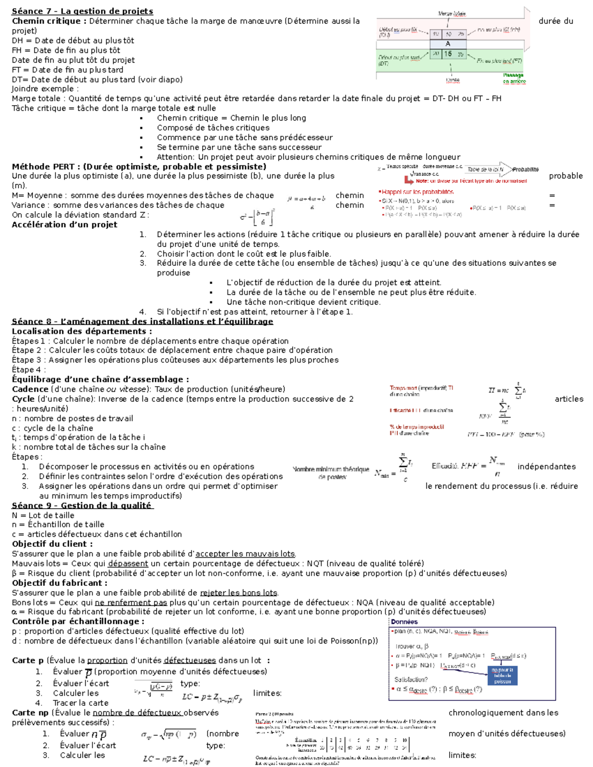 Feuille de note - Examen Final - Séance 7 – La gestion de projets ...