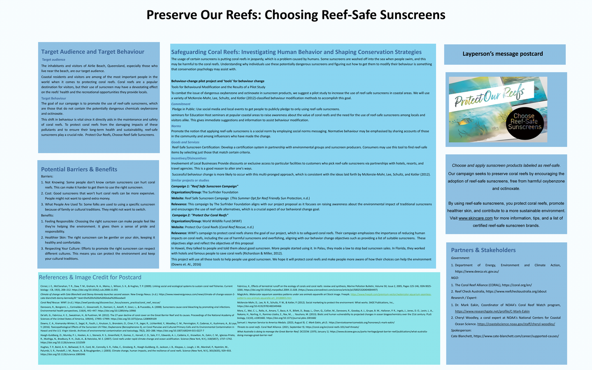 Assessment 2 Presentation - Conservation Psych - Layperson’s message ...