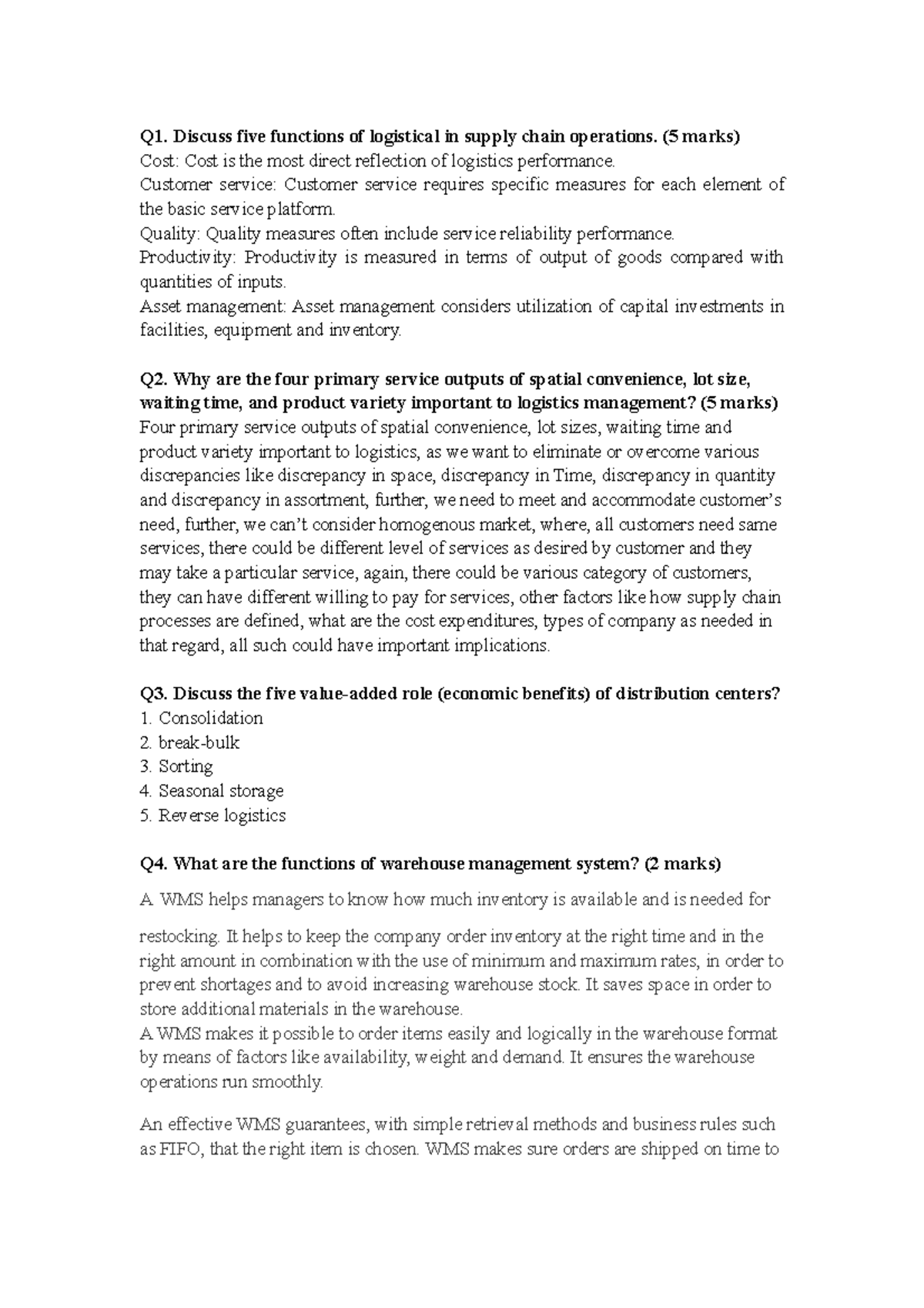 distribution-management-questions-q1-discuss-five-functions-of