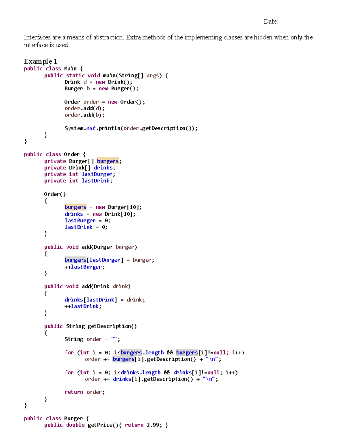 5.2 Interfaces afwg,lwsp;ls'l;'lg';slr;g'lr' Date Interfaces are a