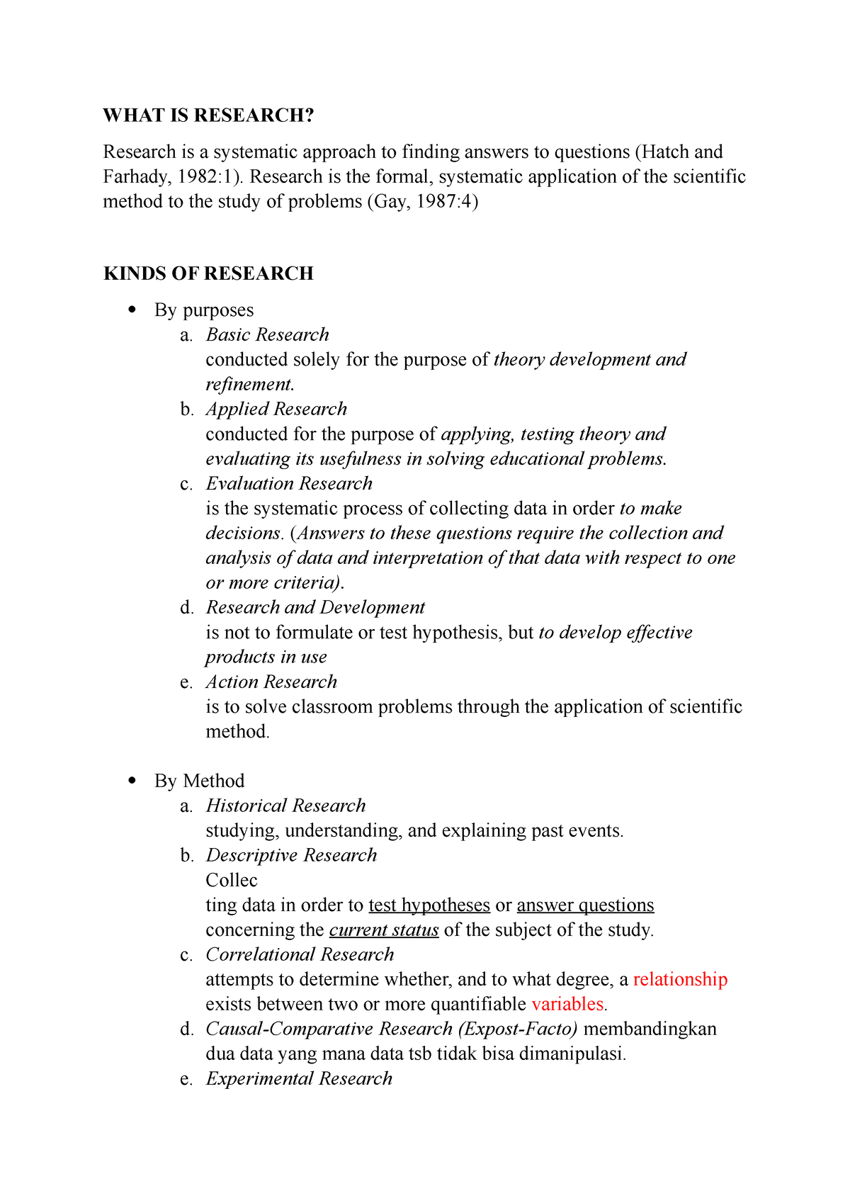 Research Method Notes 1 WHAT IS RESEARCH Research Is A Systematic 