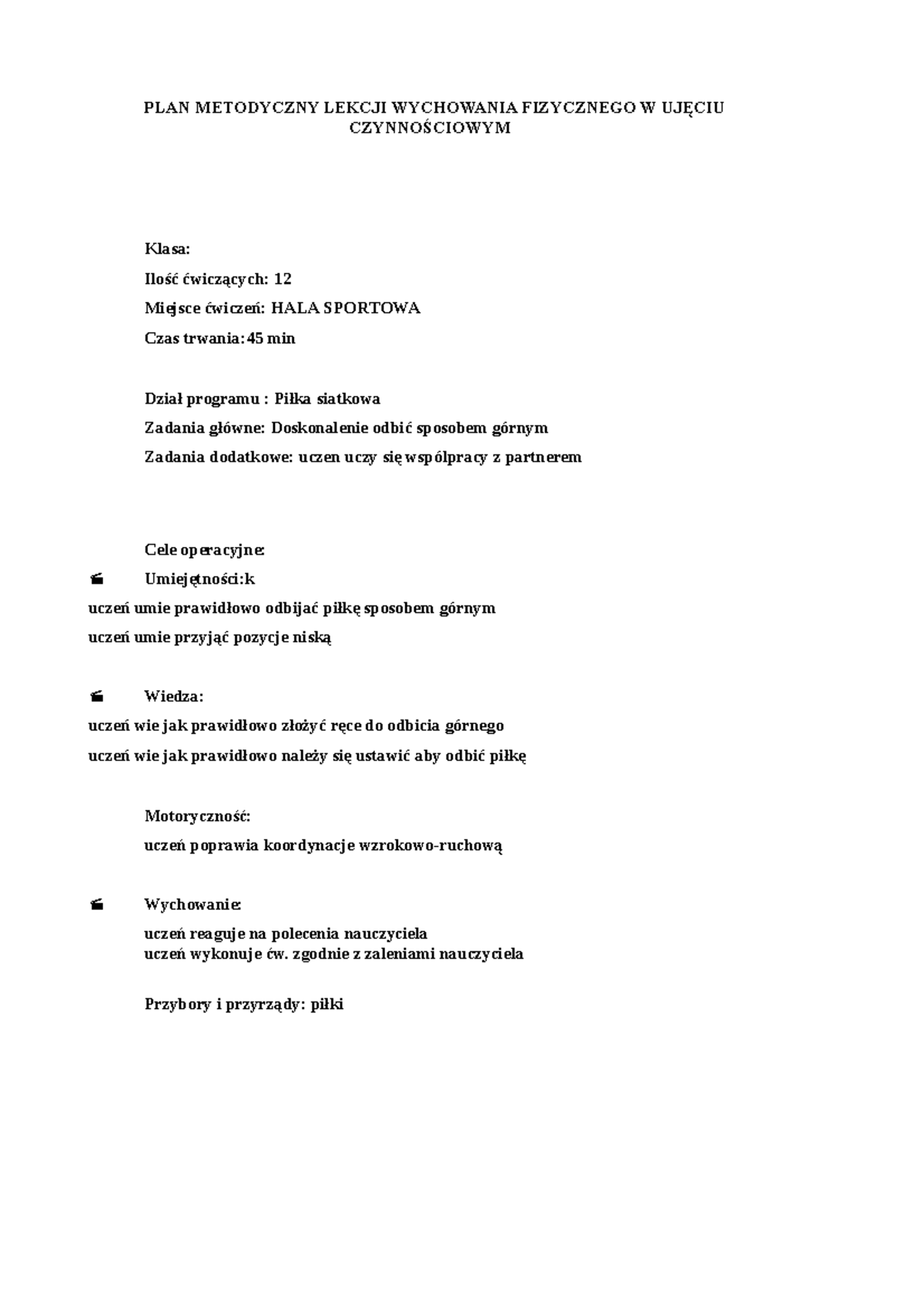 Gimnazjum W Zalesiu Górnym Plan Lekcji