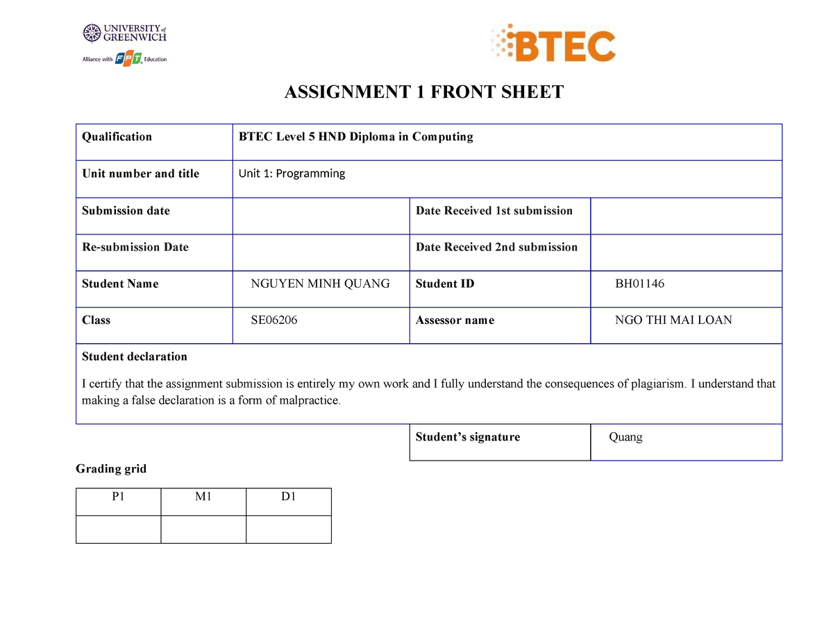 unit 1 assignment 1 d1