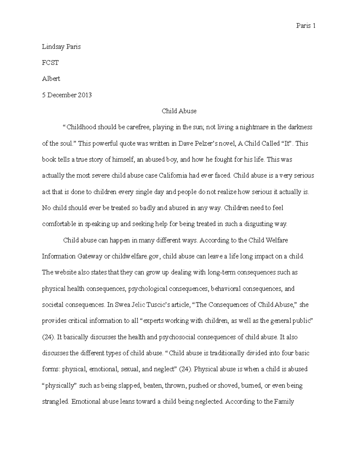 child abuse topics for research paper