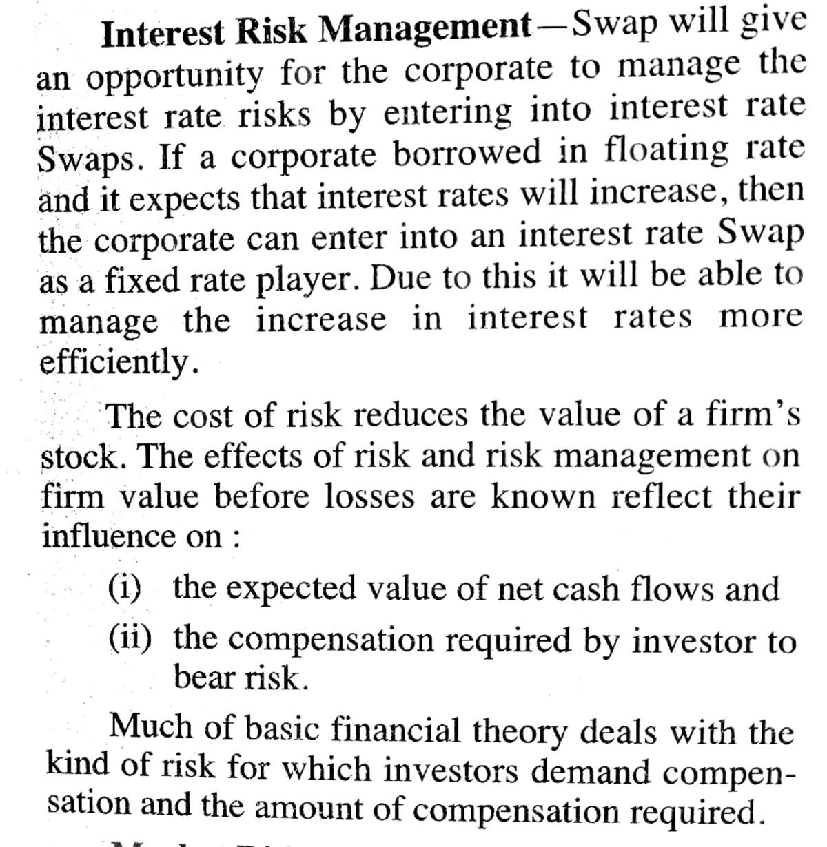 Interest Risk Management - Interest Risk Management-Swap will give an ...