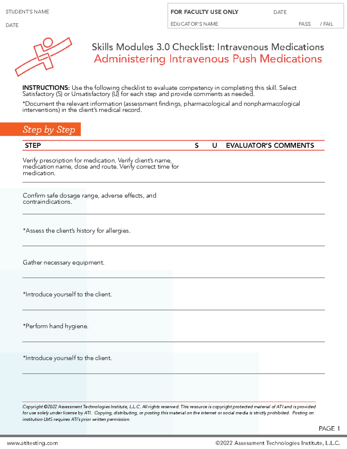 Ati Intravenous Medication Administration Administering Intravenous ...