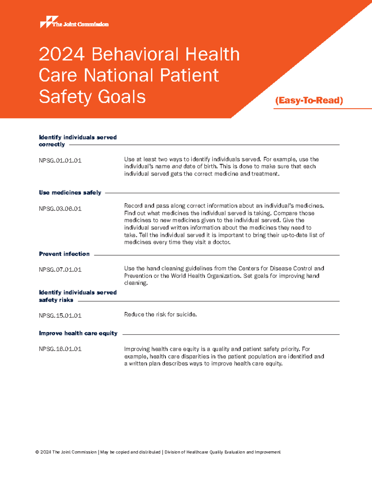 Tjc 2025 National Patient Safety Goals Lucy Roseanne