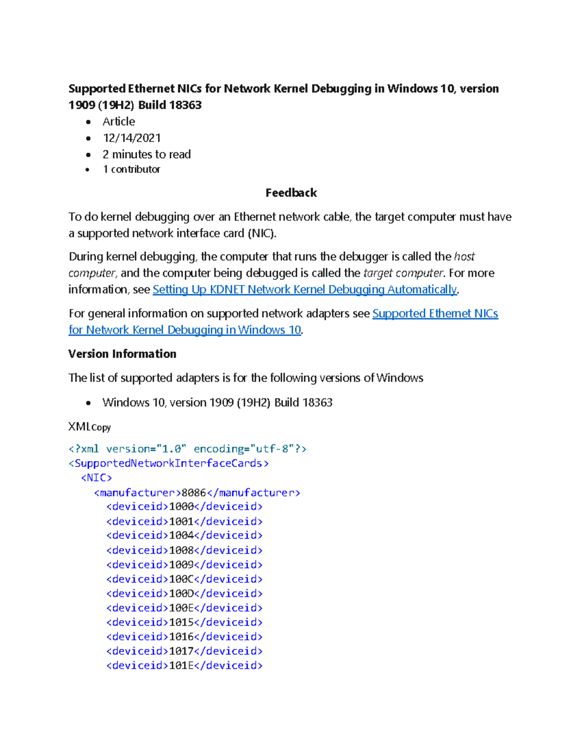 Document 33 (48) Bob Supported NICs for Network Kernel