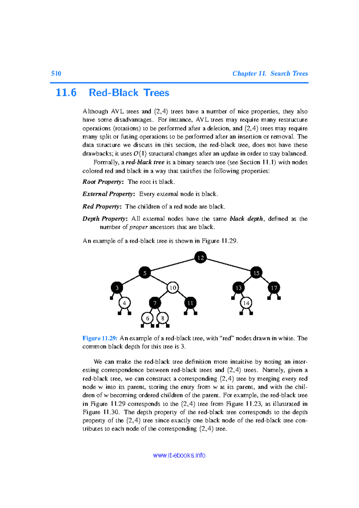 Data Structures and Algorithms in Java Red Black Trees - 510 Chapter 11 ...