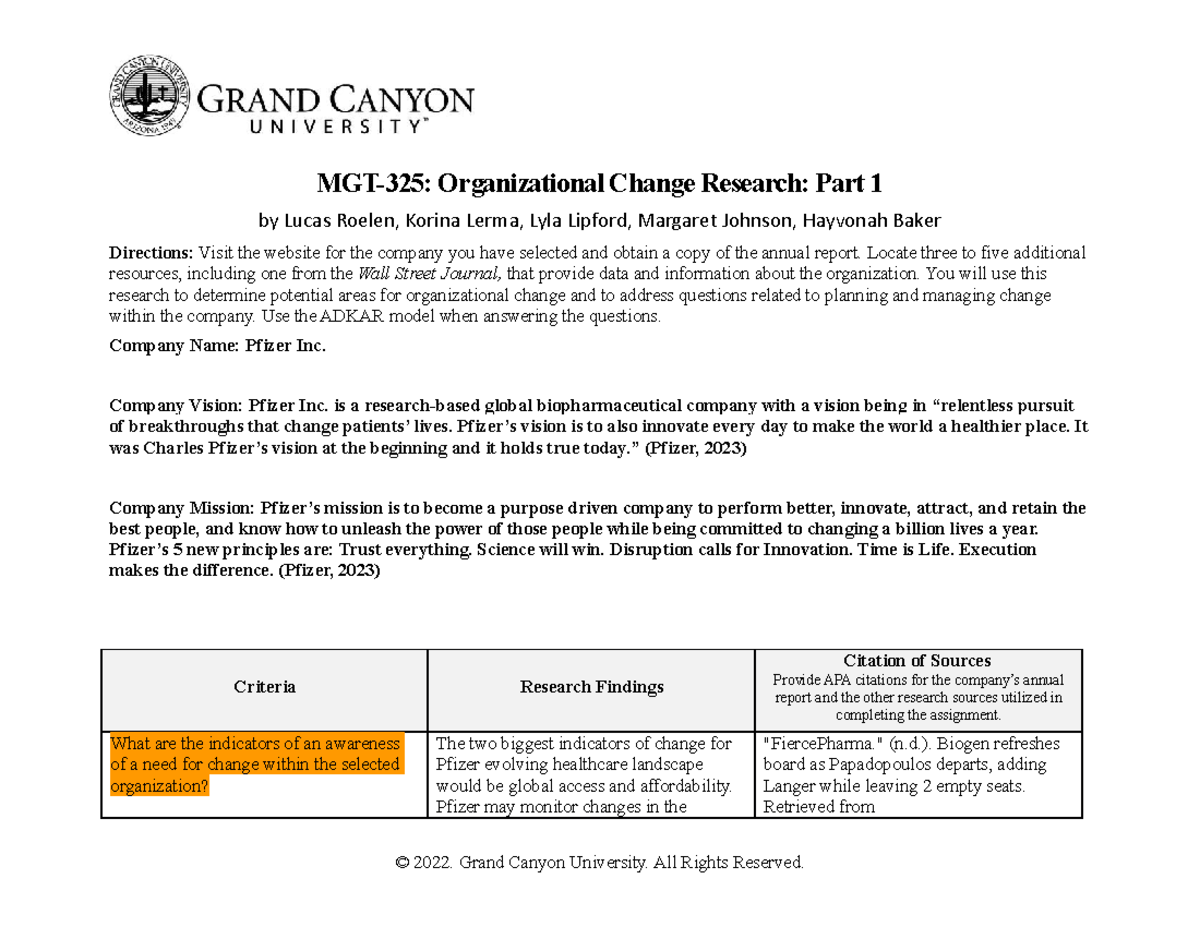 mgt 325 organizational change communications plan presentation