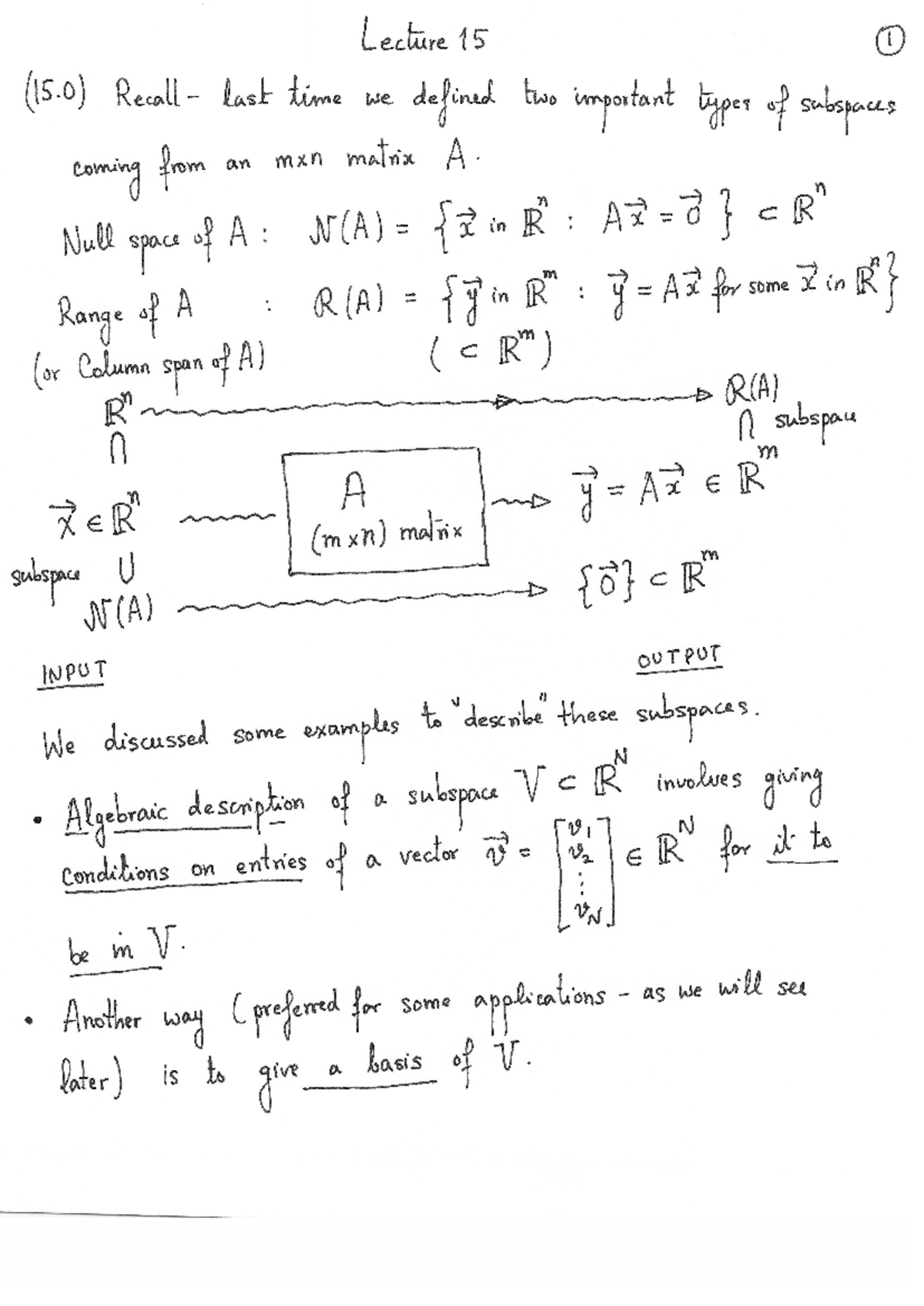 Lecture 15 Notes Lecture 15 1 15 Recall Last Time We Defined Two