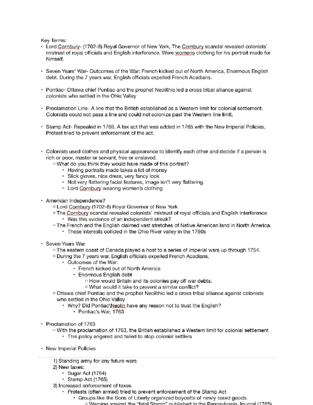 History - HIST 1301 - Studocu