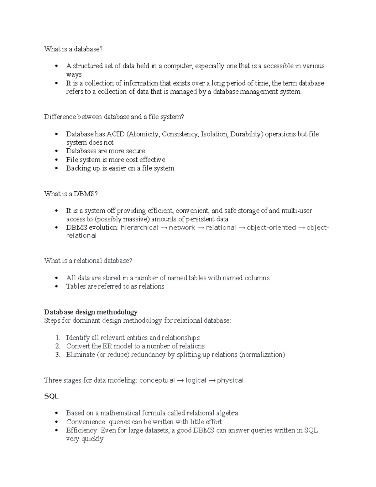 SQL - Lecture Notes - Business Systems Analysis - AucklandUni - Studocu