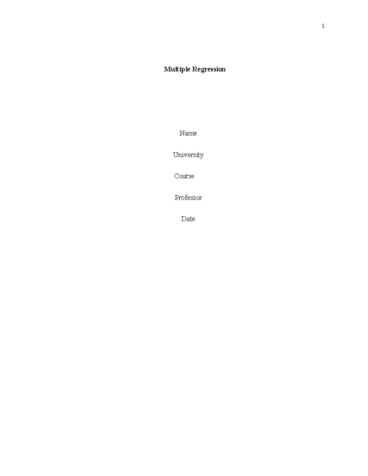 Multiple Regression - its a good study material for statistics - 1 ...