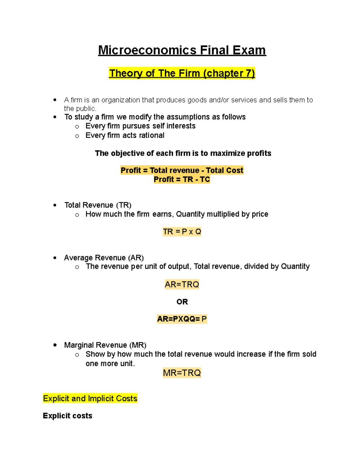 microeconomics chapter 7 homework