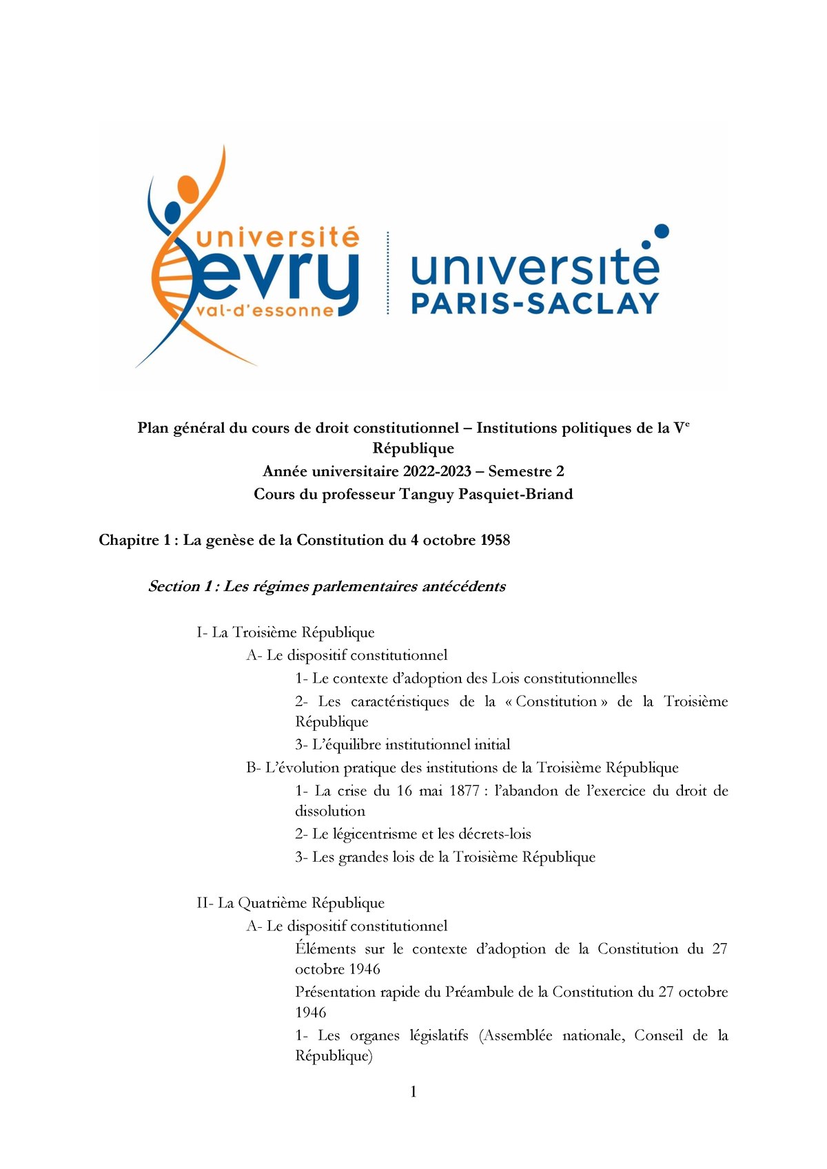 plan dissertation droit constitutionnel