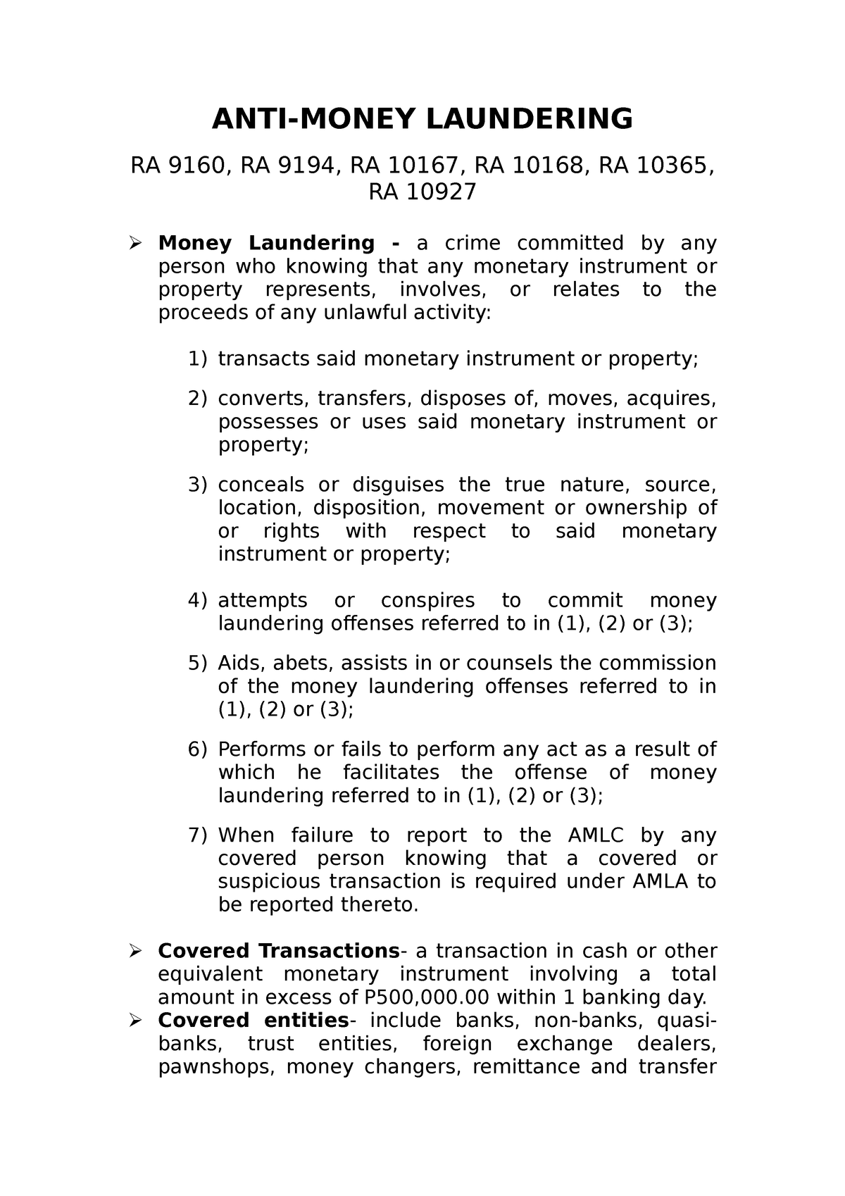 money laundering master thesis