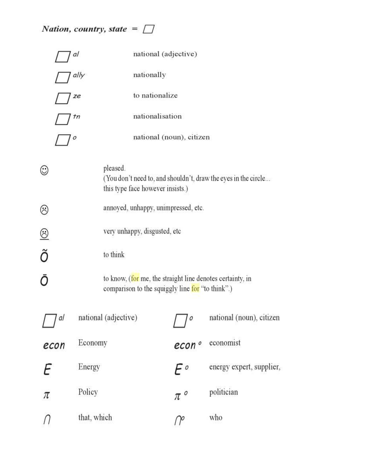 Symbols for Consecutive Interpretation - English - Studocu