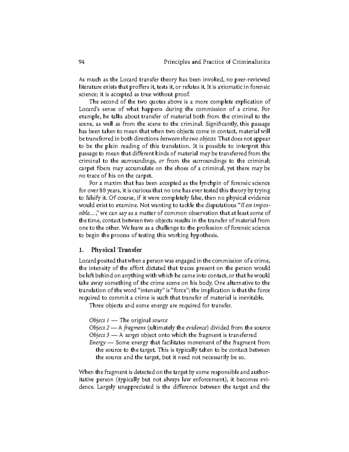 Forensic Science -62 - 94 Principles and Practice of Criminalistics As ...