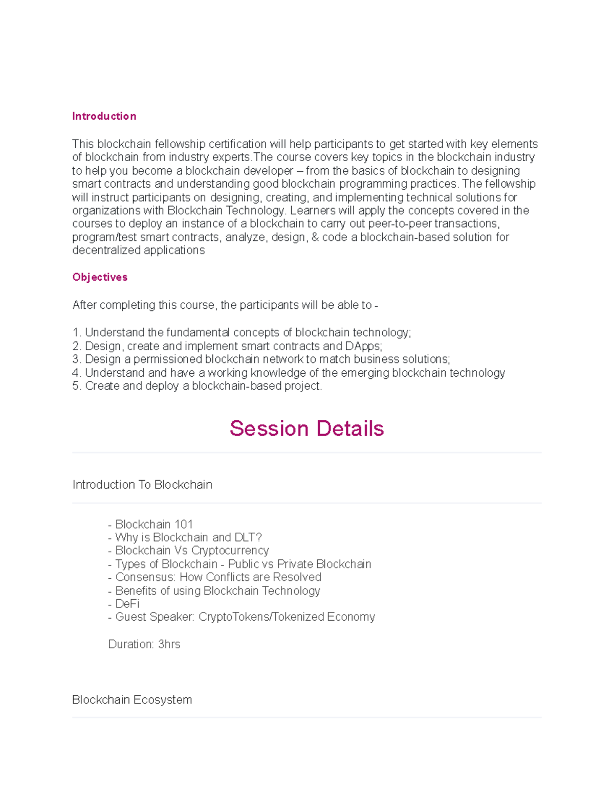 Blockchain Fellowship - Computer science Information Technology - TU ...