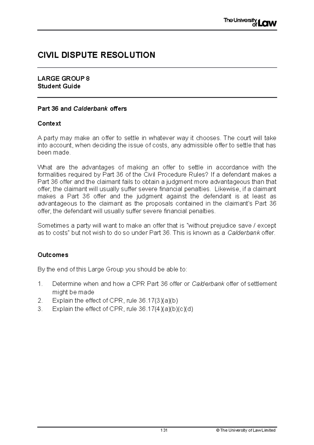 2223 civ lg08 ce01 student guide - CIVIL DISPUTE RESOLUTION LARGE GROUP ...