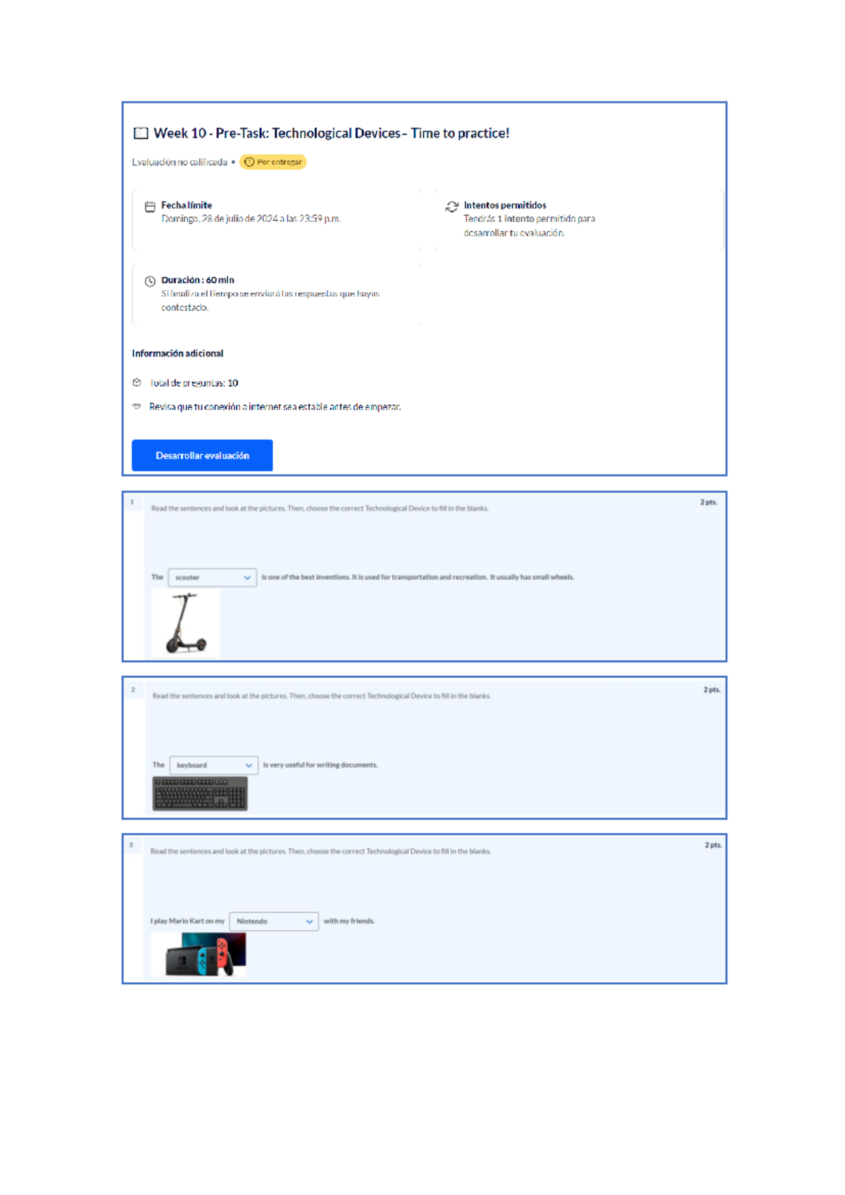 Week 10 - Pre-Task Technological Devices– Time to practice - Ingles III ...