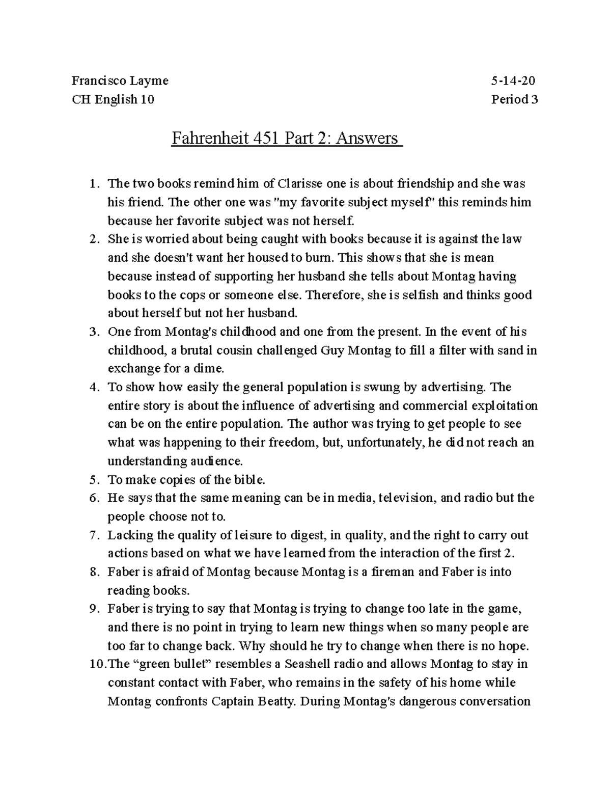 Sparknotes Fahrenheit 451 Part 2 - oloyxml
