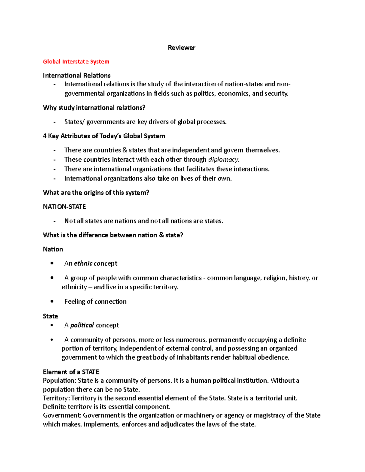 Reviewer 3 - for educational purposes - Reviewer Global Interstate ...
