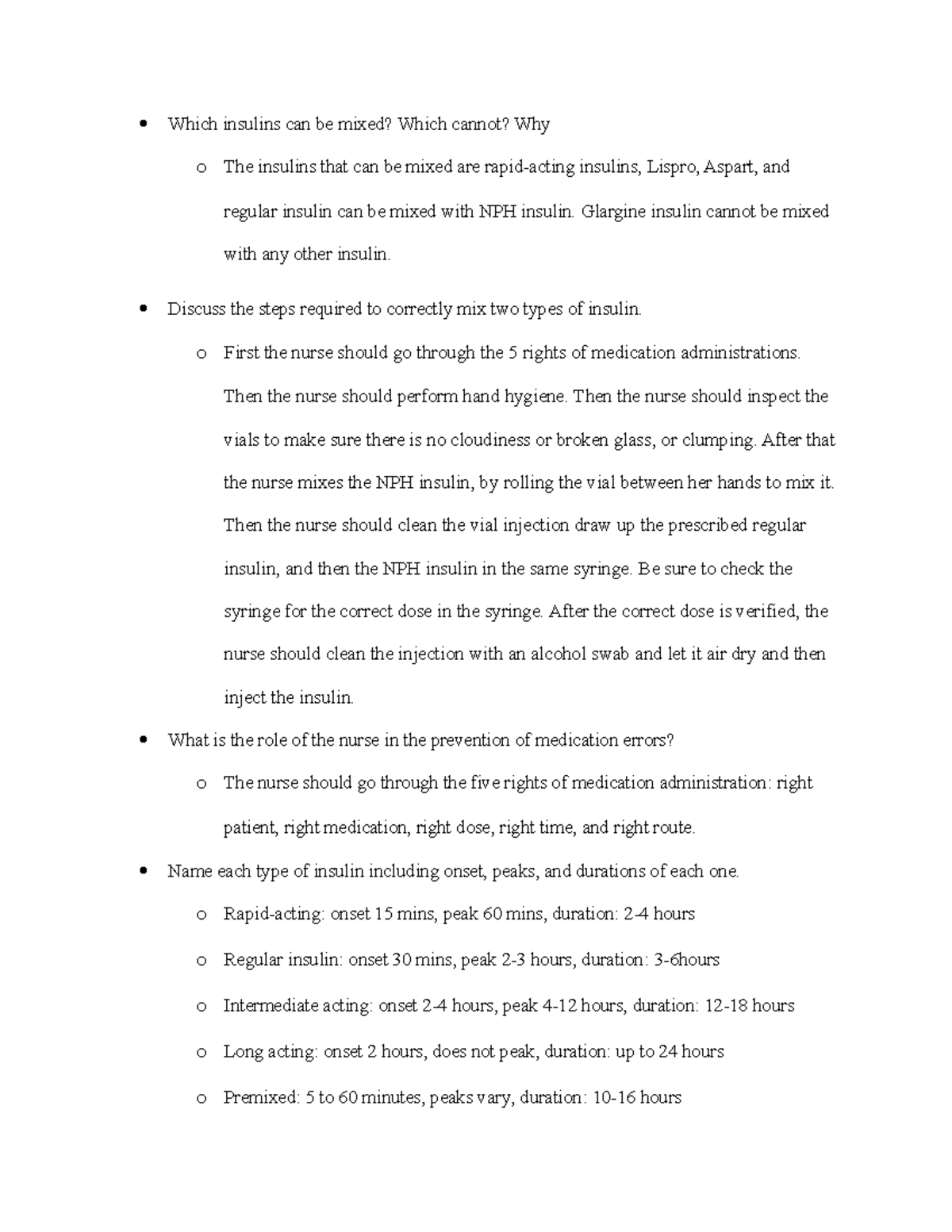 ATI Insulin - Which insulins can be mixed? Which cannot? Why o The ...