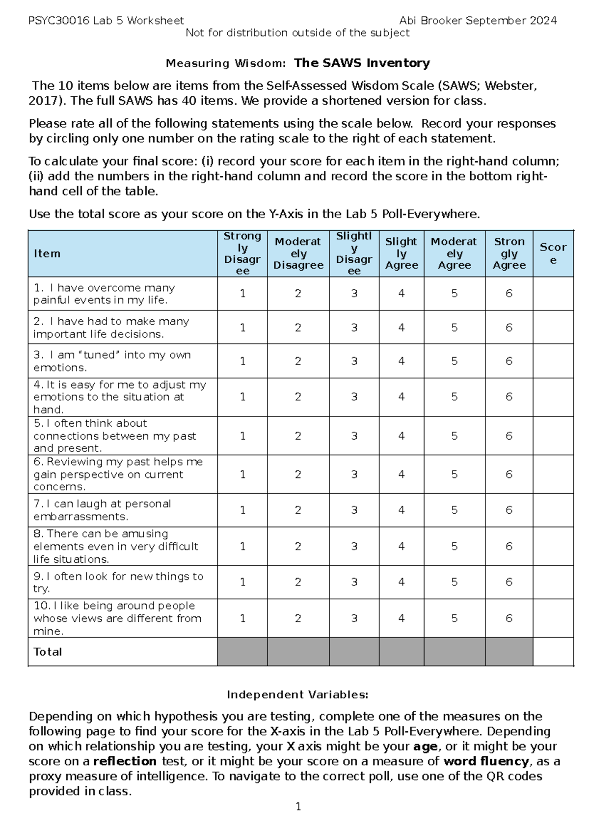 Lab 5 Worksheet Wisdom Reflection Age and Intelligence - PSYC30016 Lab ...