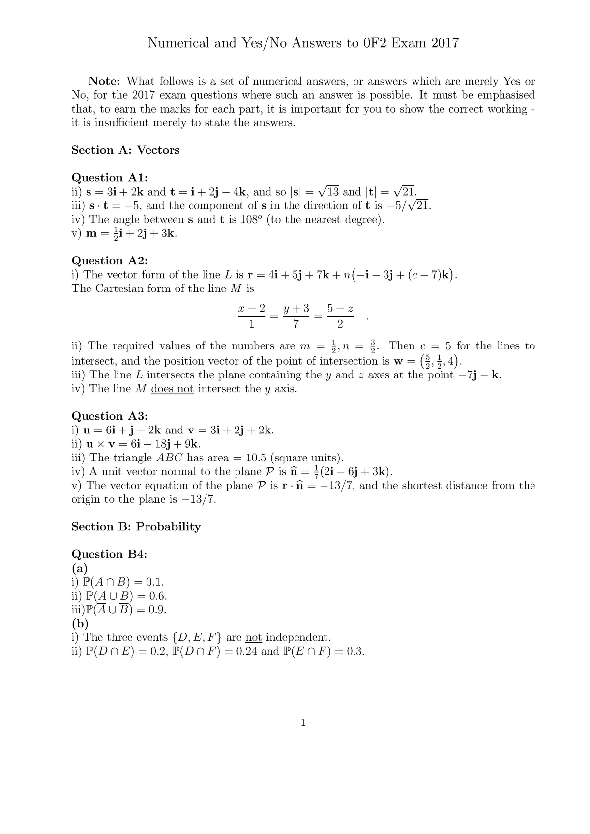 Exam May 17 Answers Math Studocu