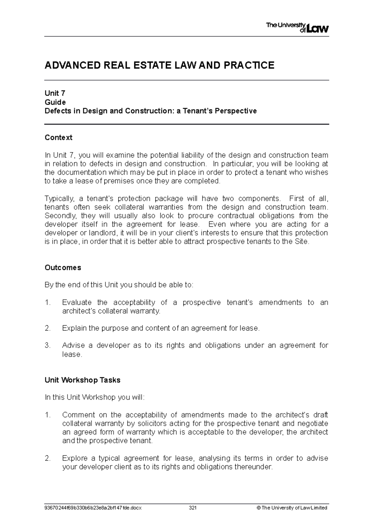 WKS7 - Guide - Defects in Design and Construction- a Tenant’s ...