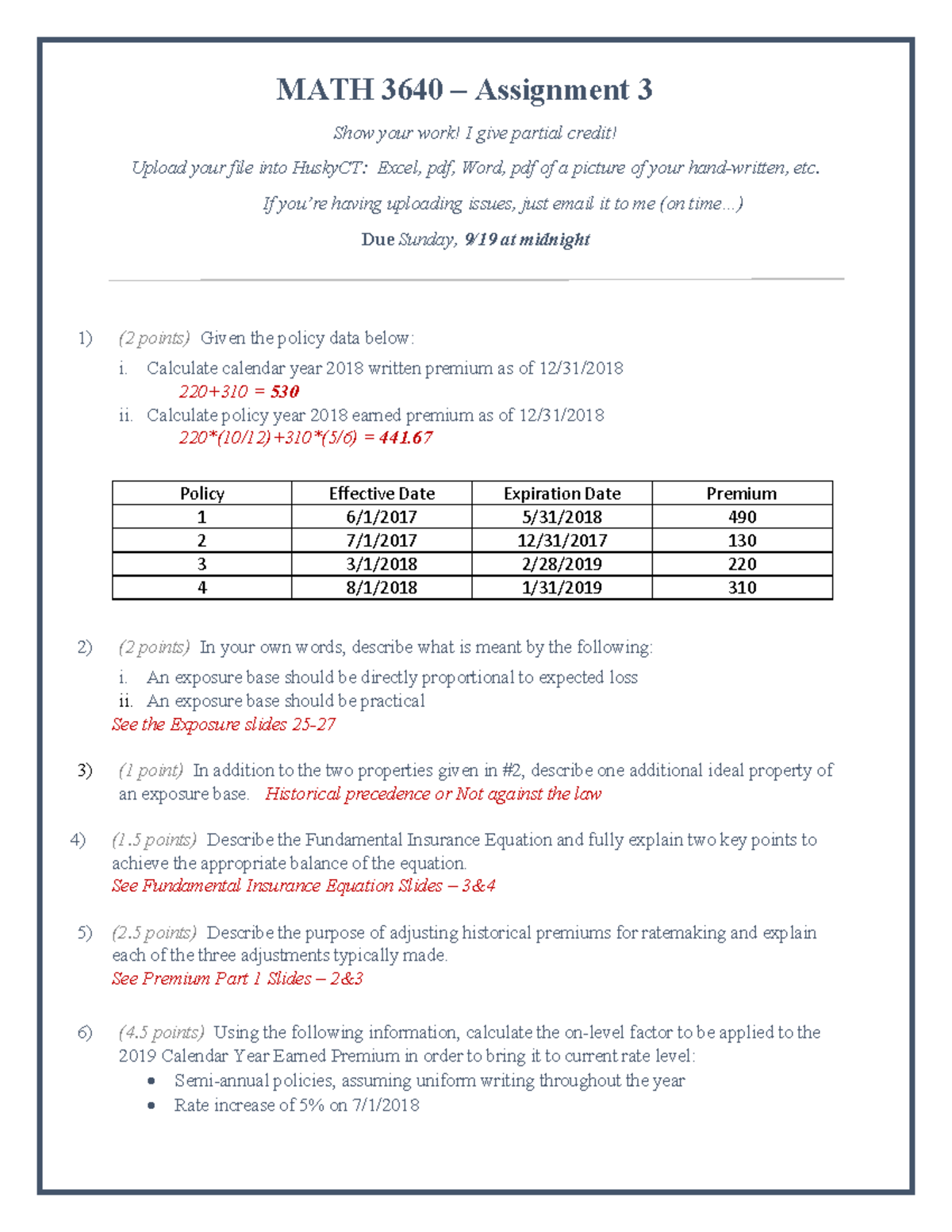 Math 3640 Watt Assignment 3 With Answers Math 3640 Uconn Studocu
