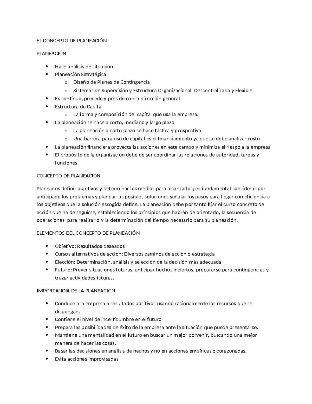 Planeacion Estrategica Capitulo 1 - EL CONCEPTO DE PLANEACIÓN ...