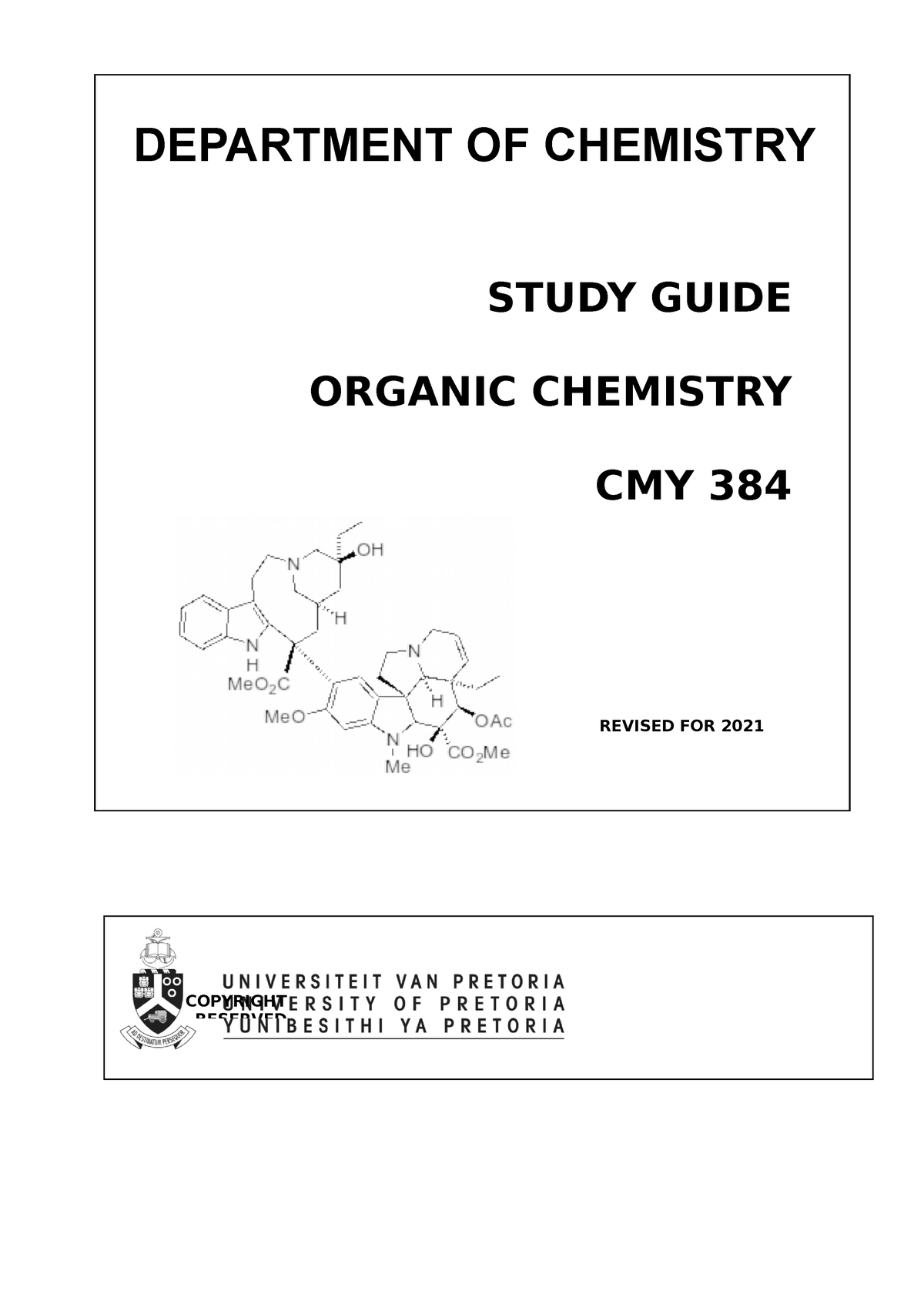 3-cmy384-course-guide-2021-v3-department-of-chemistry-study-guide