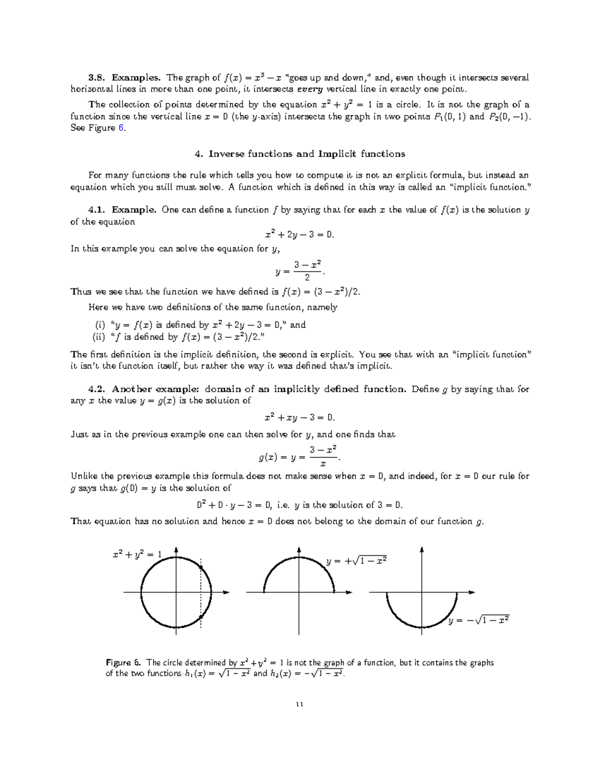 Math Calculus n/a Examples. The graph of f (x) = x 3 − x “goes up
