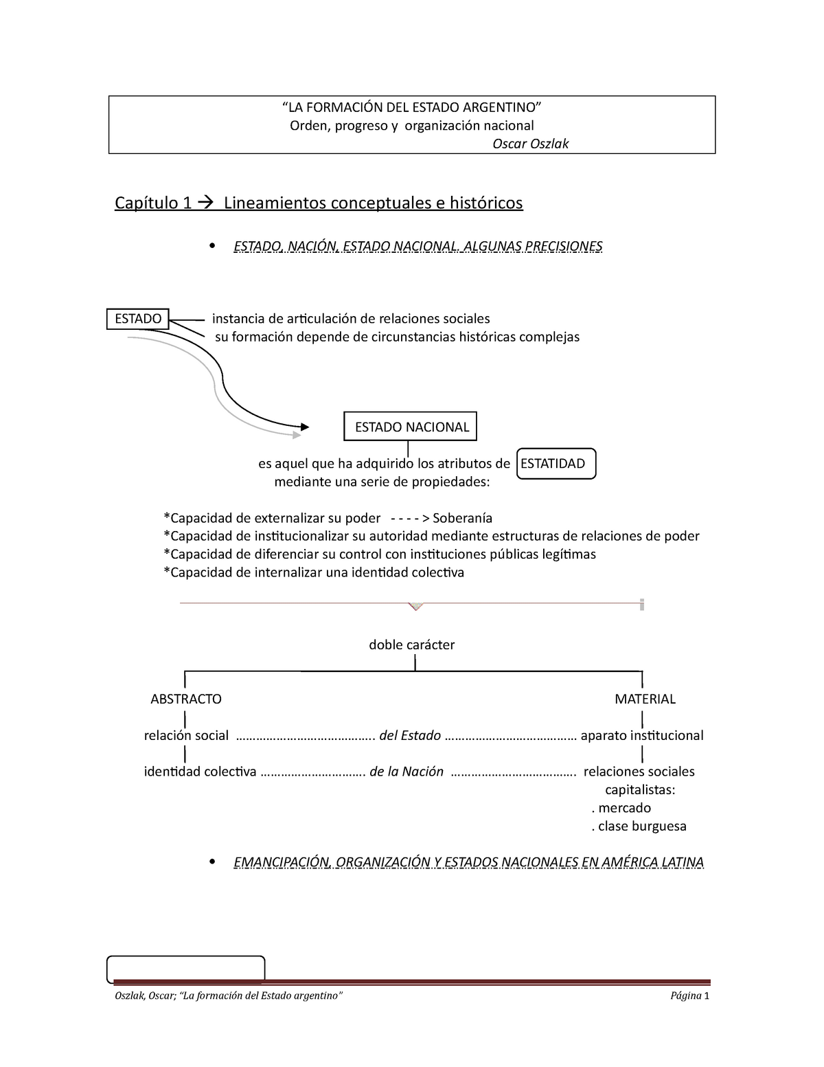 Oszlak La Formacion Del Estado Argentino “la FormaciÓn Del Estado Argentino” Orden Progreso Y 8315