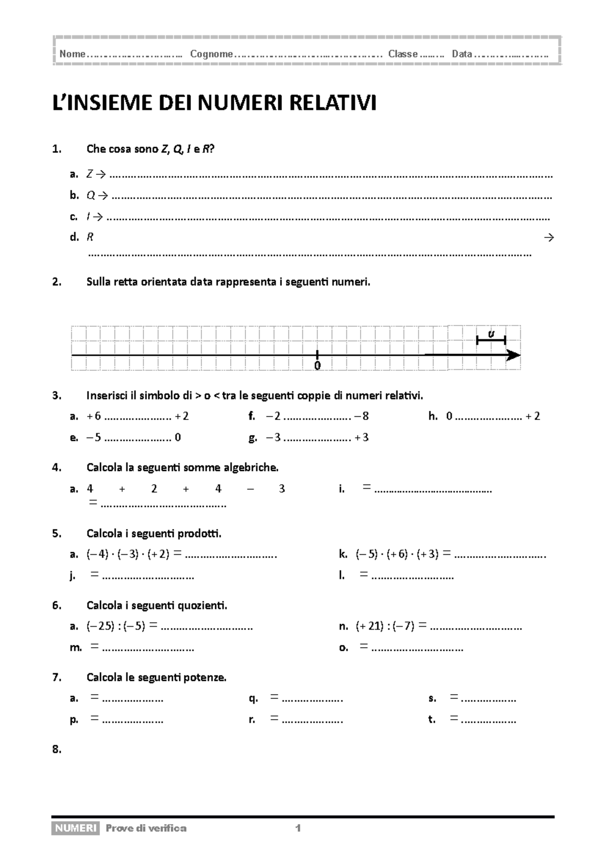 02 Risolvo 3 verifica Insieme dei numeri relativi - Nome