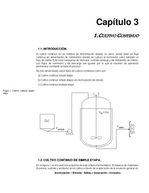 Capítulo 2 Cultivo Lote Alimentado - Capítulo 2 1. TEORÍA DE CULTIVO ...