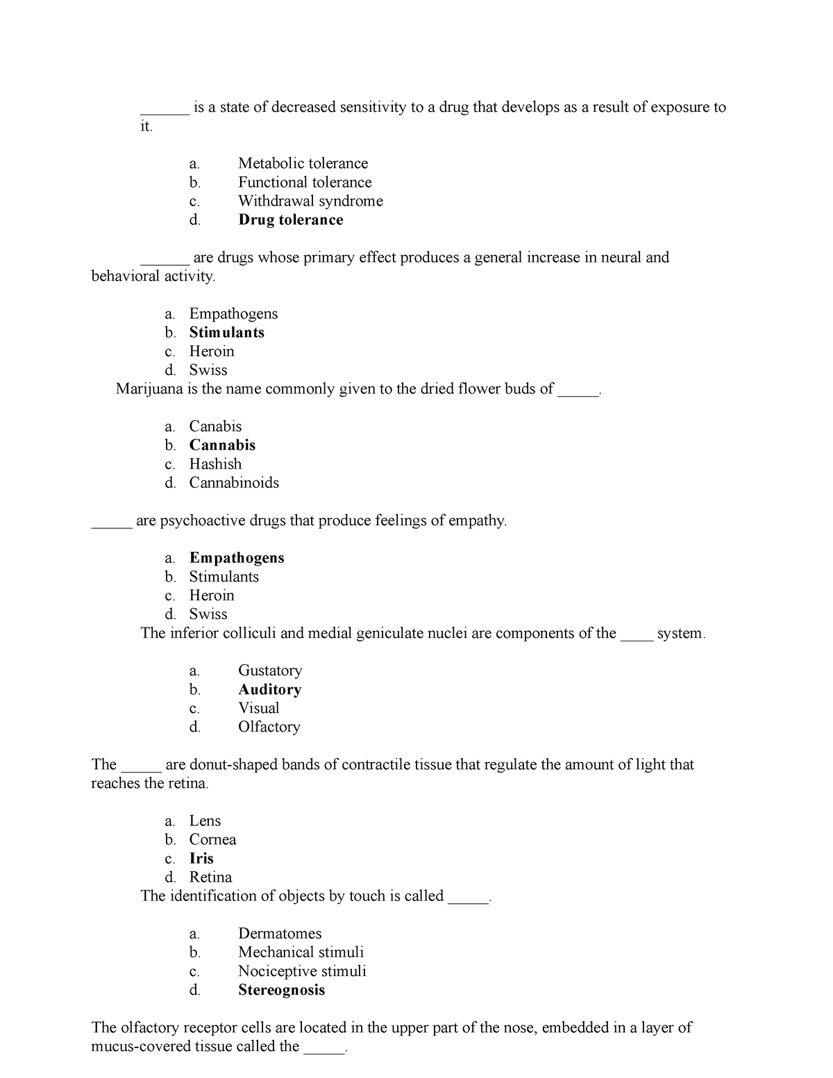 Phy Bio Psy Item Generation 1 collation - ______ is a state of ...