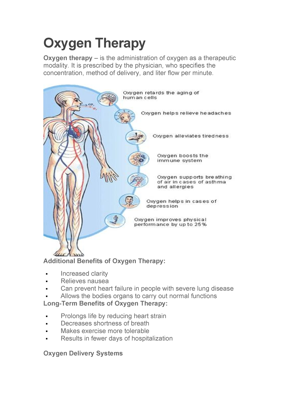 Oxygen-Therapy - Lecture notes for Mother Care. - Oxygen Therapy Oxygen ...