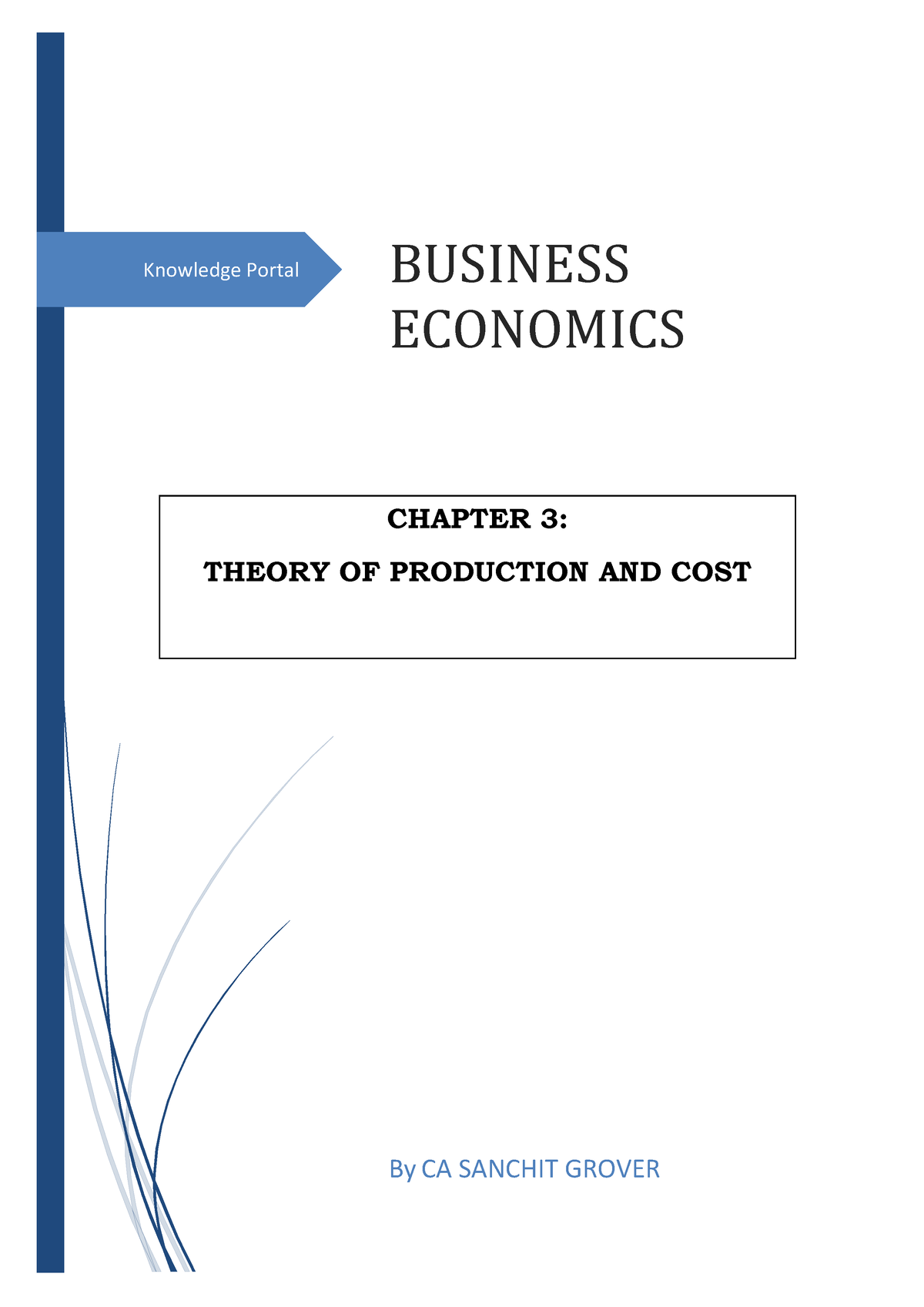 Chapter 3 Business Economics Revision - Knowledge Portal BUSINESS ...