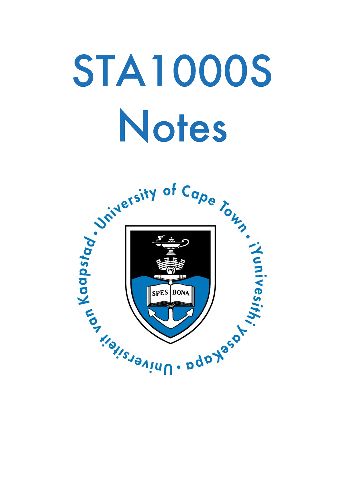 STA1000S Notes - STA1000S Notes Table Of Contents Week Probability ...