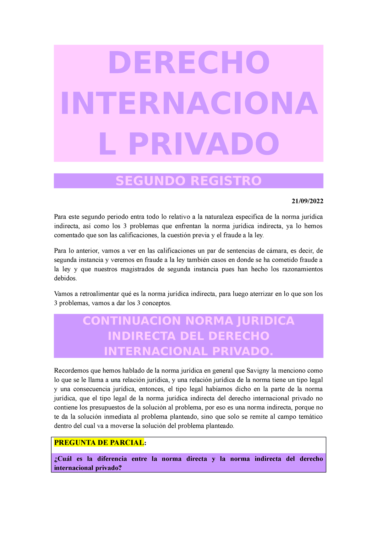 Derecho Internacional Privado Segundo Registro Derecho Internaciona L Privado Segundo Registro 3874