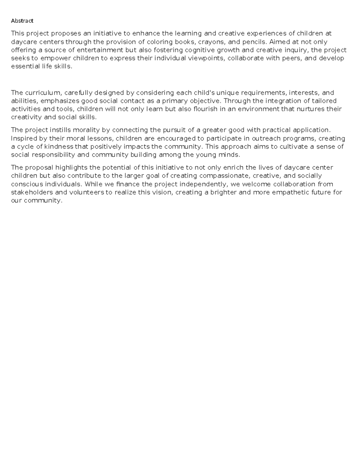 Abstract - Summary B.S Hospitality Management - Abstract This project ...