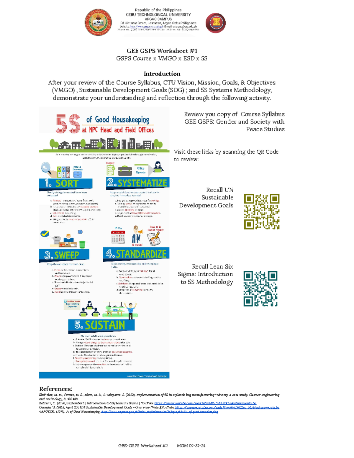 Worksheet 1 Gee Gsps X Vmgo X Esd X 5s Gee Gsps Worksheet Gsps