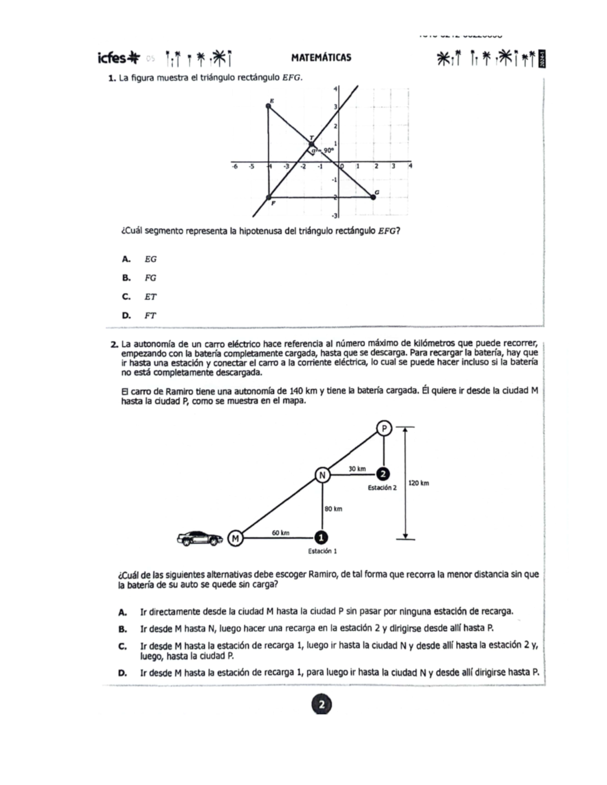 Matemá Ticas SesióN 1 Calendario B - Icfes MATEMÁTICAS 1. La Figura ...