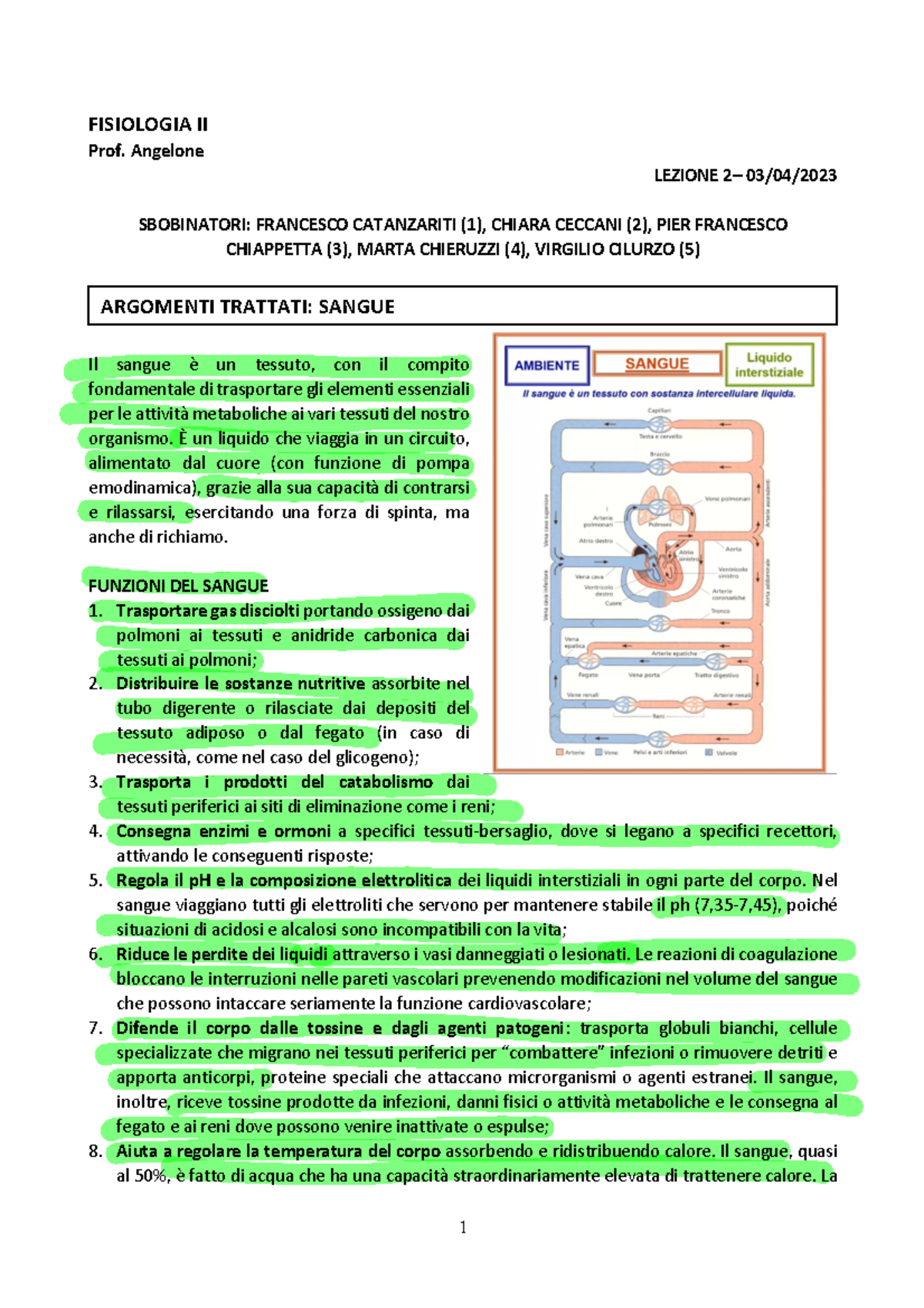 Lezione 2 - Fisiologia 2 - FISIOLOGIA II Prof. Angelone LEZIONE 2– 03 ...