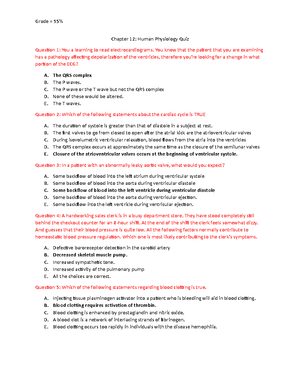 Chapter 2 Quiz Vanders Physiology - Chapter 2: Human Physiology Quiz ...